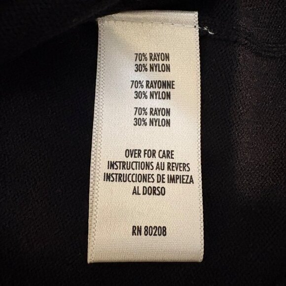 Vintage-Black Floral Embroidered Med Cardigan Sweater Casual Corner Cottagecore - Picture 4 of 8